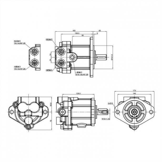 Motor de fã ZAX470 hidráulico, motor de fã de Hitachi para a máquina escavadora ZAX450 0